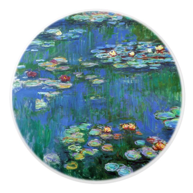 Pomo De Cerámica Claude Monet Water Lilies Bella Artes (Anverso)