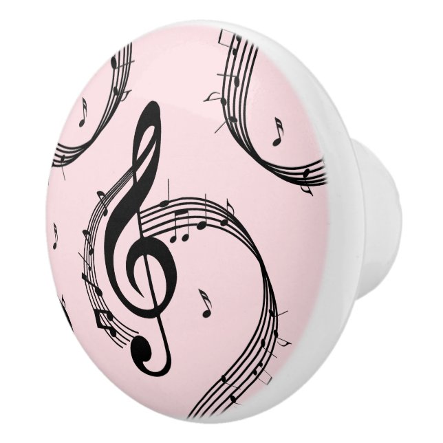 Pomo De Cerámica Climactic G Clef Music Pink (Derecha)