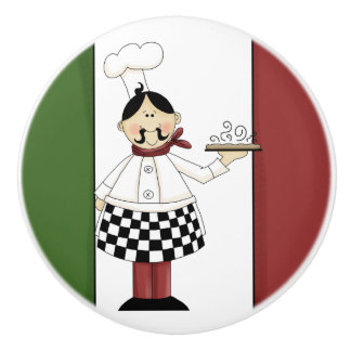 Pomo De Cerámica Cocinero italiano #7