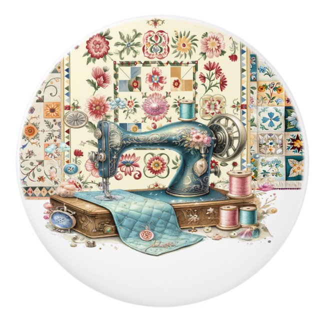 Pomo De Cerámica Cojín de coser (Anverso)