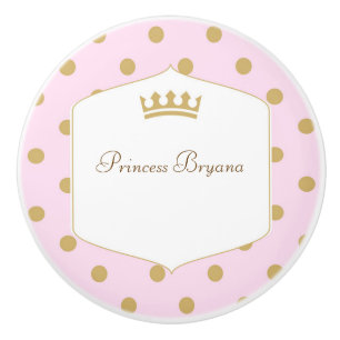 Pomo De Cerámica Cojinetes de tocador de corona de princesa de luna