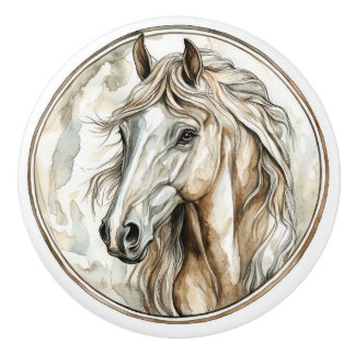 Pomo De Cerámica Colección de caballos salvajes y sin tiempo