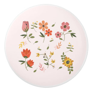 Pomo De Cerámica colección de flores