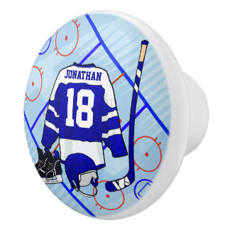 Pomo De Cerámica Colección del dormitorio del hockey sobre hielo de
