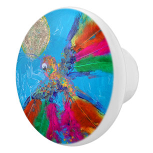 Pomo De Cerámica Colibrí