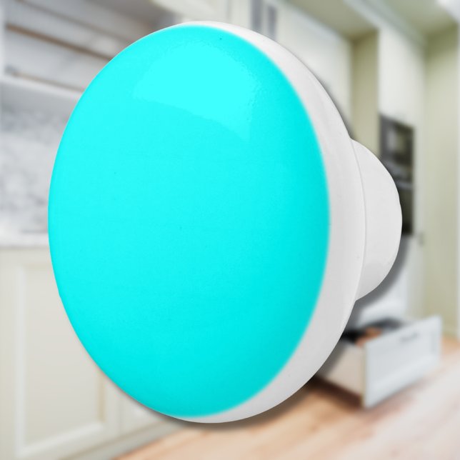 Pomo De Cerámica Color sólido azul neón | Clásica (Subido por el creador)