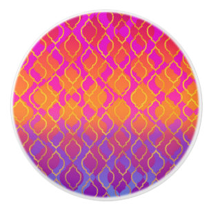 Pomo De Cerámica Colores Brillantes Tema Árabe Marroquí Glam Indio