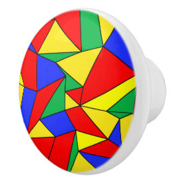 Pomo De Cerámica Colores primarios "Creases"