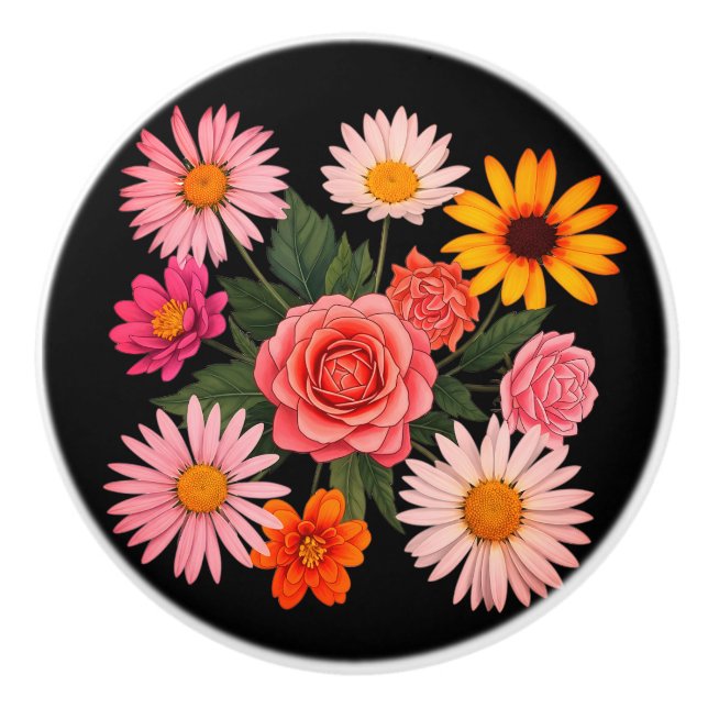 Pomo De Cerámica Colorful ceramic knobs leaf (Anverso)