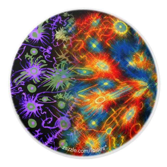 Pomo De Cerámica Colorida extracción cerámica (Anverso)