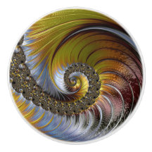 Colorida Fantasía Moderna Espiral Cerámica Knob