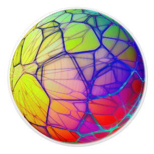 Pomo De Cerámica Colorida Puerta Fractal, tirada del gabinete de Ko