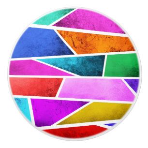 Pomo De Cerámica Colorido Cristal Manchado Púrpura Cerámica Azul