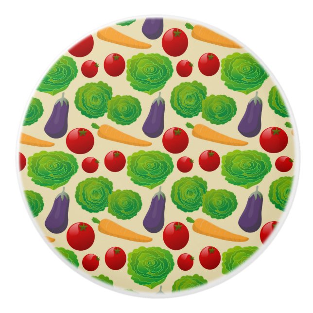 Pomo De Cerámica Coma tus vegetales (Anverso)