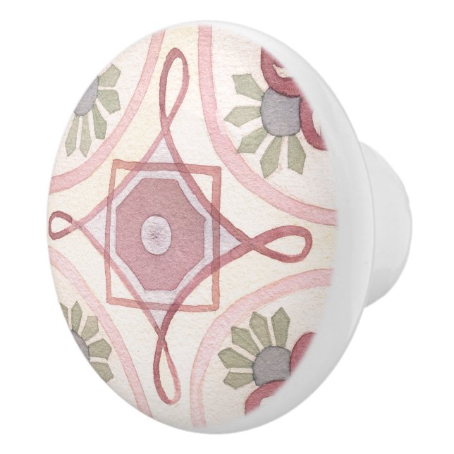 Pomo De Cerámica Combinación perfecta acuarela Cuta regalo floral (Derecha)