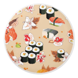 Pomo De Cerámica Comida japonesa: Modelo 3 del sushi