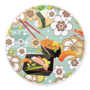 Pomo De Cerámica Comida japonesa: Modelo 4 del sushi
