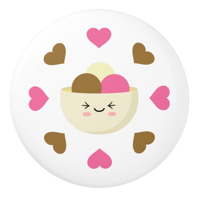 Pomo De Cerámica Congelación cerebral (Anverso)