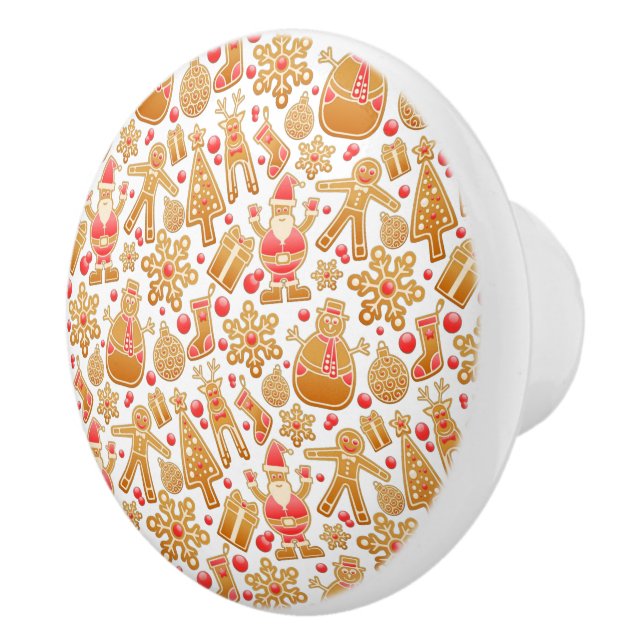 Pomo De Cerámica Cookies de los Navidades de pan de jengibre de San (Derecha)