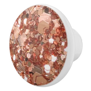 Pomo De Cerámica Copper de imitación elegante brillo granulado dest