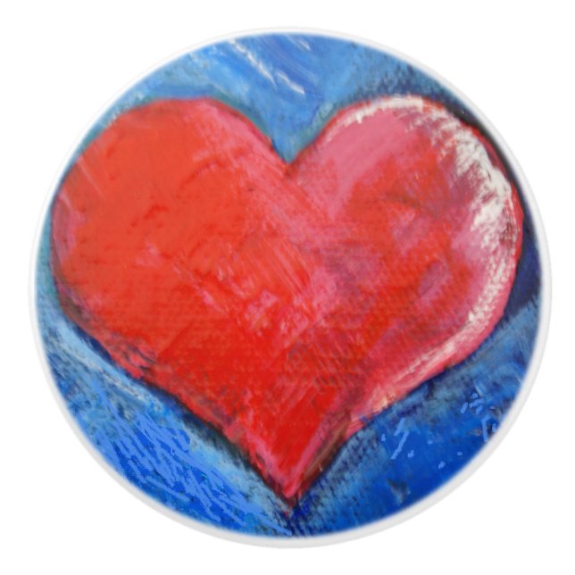 Pomo De Cerámica corazón de cerámica del botón (Anverso)