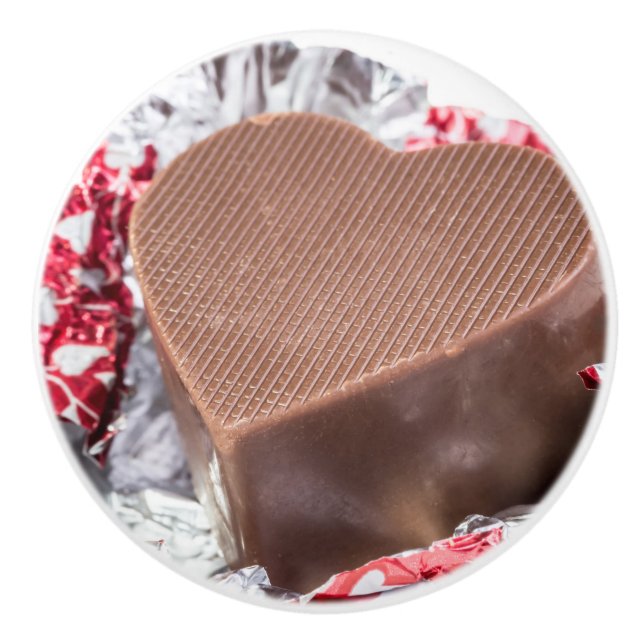 Pomo De Cerámica Corazón de chocolate (Anverso)