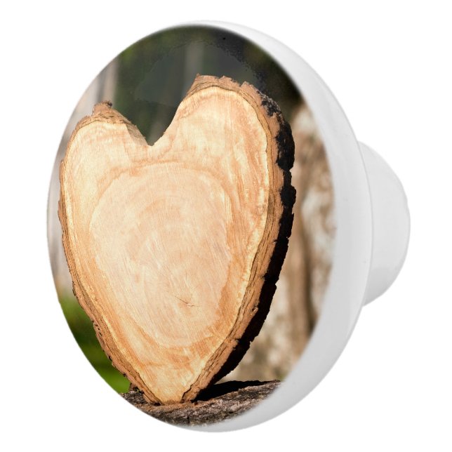 Pomo De Cerámica corazón de madera (Derecha)