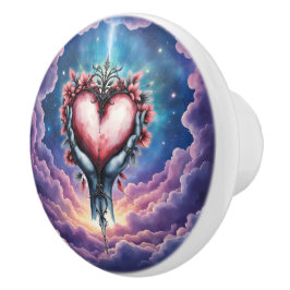 Pomo De Cerámica Corazón de magia tranquila.