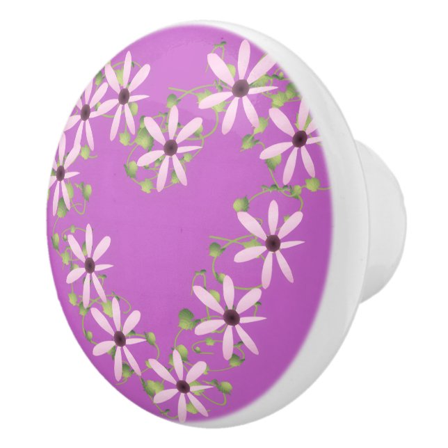 Pomo De Cerámica Corazón floral (Derecha)