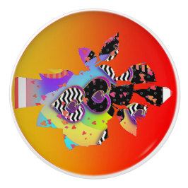 Pomo De Cerámica Corazones abstractos