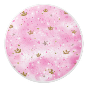 Pomo De Cerámica Corazones Estrellas Coronas Brillo Destello Prince