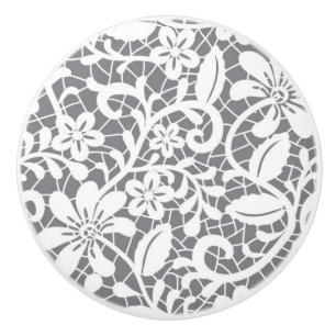 Pomo De Cerámica Cordón blanco 1
