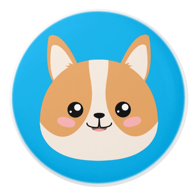Pomo De Cerámica Corgi (Anverso)