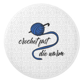 Pomo De Cerámica Cornflower Blue Crochet Fast, muere caliente