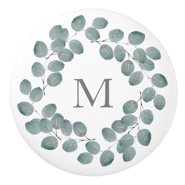 Pomo De Cerámica Corona de eucalipto Dólar de Plata (Anverso)