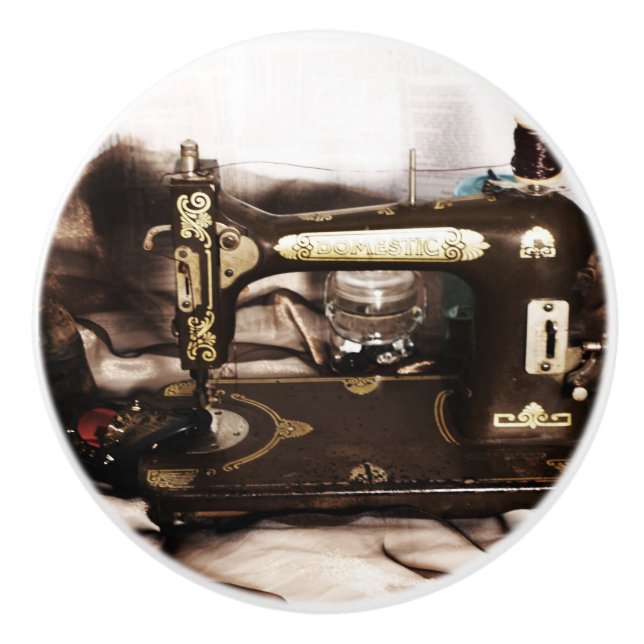Pomo De Cerámica Costura de Steampunk (Anverso)