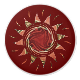 Pomo De Cerámica Cranberry Sun Ceramic Knob