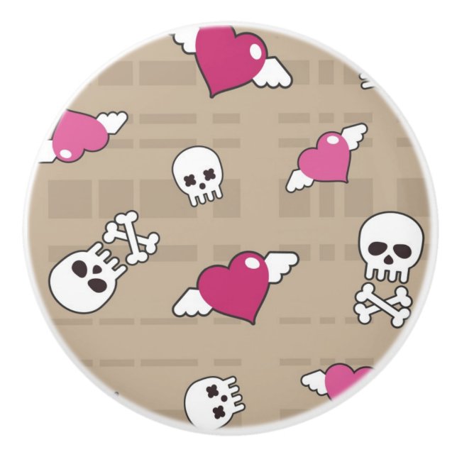 Pomo De Cerámica Cráneos (Anverso)