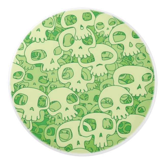 Pomo De Cerámica Cráneos frescos (Anverso)