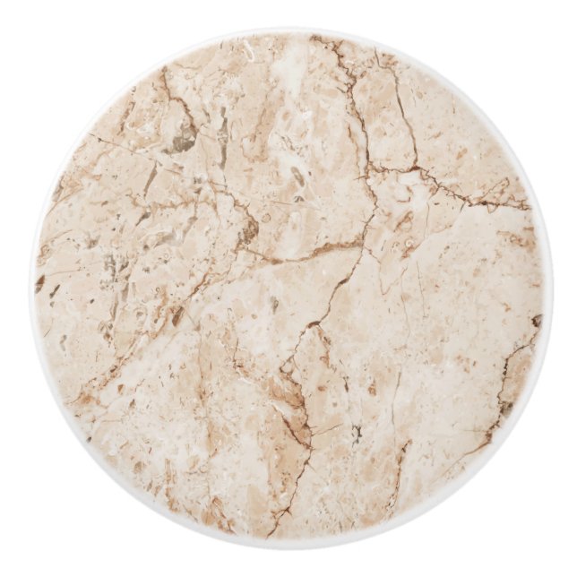 Pomo De Cerámica Cream Beige Marble (Anverso)