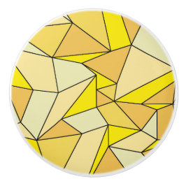 Pomo De Cerámica "Creases" Amarillo