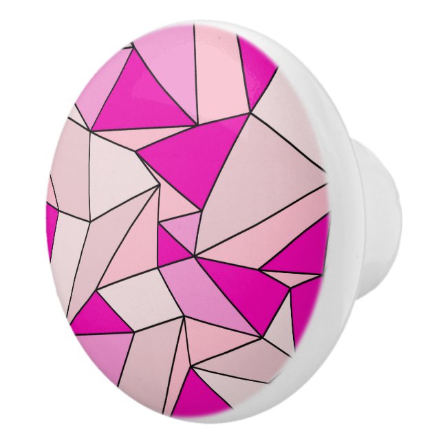Pomo De Cerámica "Creases" rosadas (Derecha)