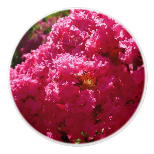 Pomo De Cerámica Crepe Myrtle Tree Magenta Floral
