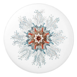 Pomo De Cerámica criatura marina botón azul