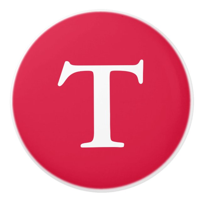 Pomo De Cerámica Crimson Monogrammed (Anverso)