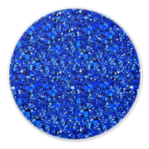 Pomo De Cerámica Cristal druso azul zafiro