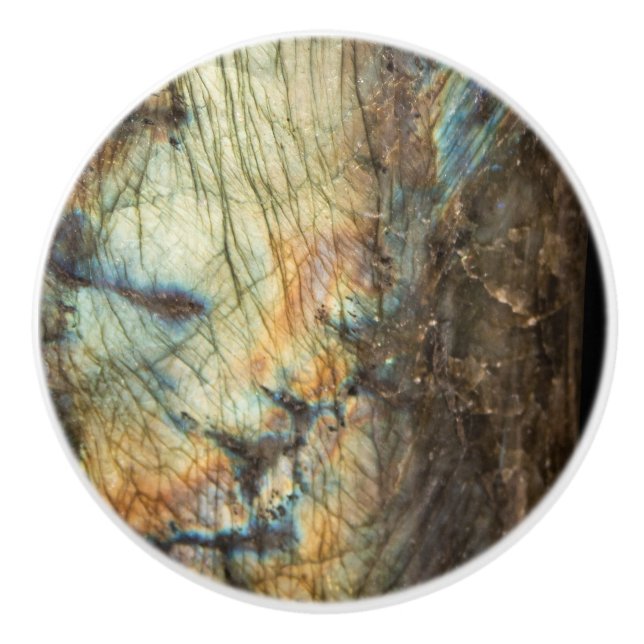 Pomo De Cerámica Cristales curativos de canguro de Geode Cristal (Anverso)