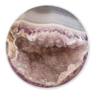 Pomo De Cerámica Cristales curativos de la Esfera de Geodo de Crist