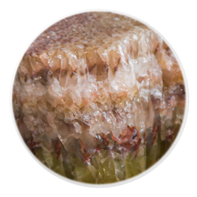 Pomo De Cerámica Cristales de la Esfera de Geode Crystal (Anverso)