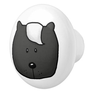 Pomo De Cerámica Critters de Woodland-Mejor amigo-zorrillo